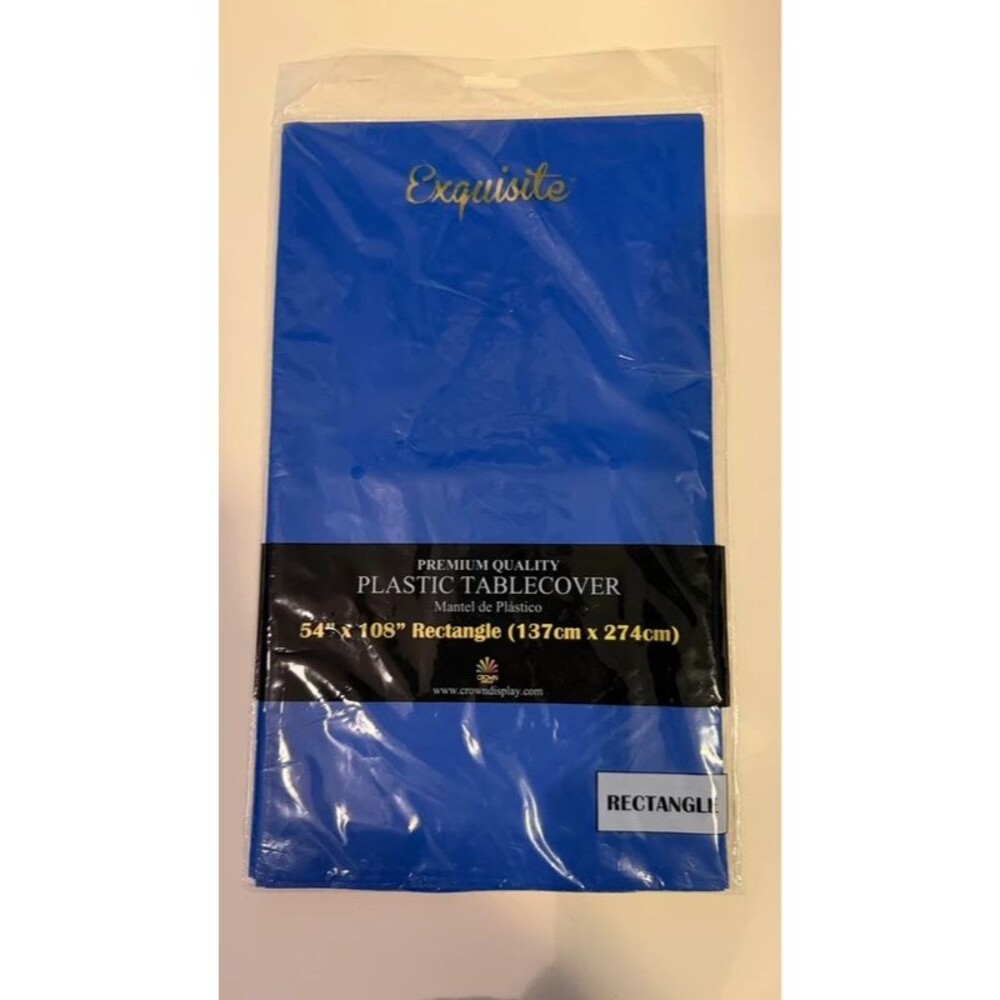 Dark Blue Plastic Tablecloth 54x108 Rectangle Disposable Party Table Cover
